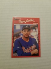 1990 Donruss Dave Justice RC #704 ERROR Card No Period after Inc - Braves