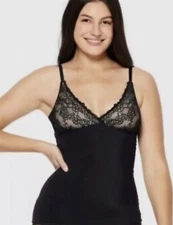 Ruby Ribbon Lace Second Skin Cami In Black Size 40 #1749 NEW!