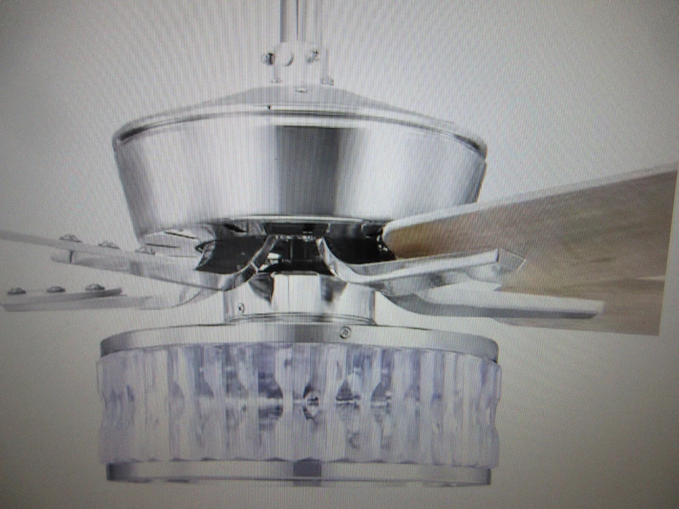 Hampton Bay Janeen 52 in. Indoor Chrome Ceiling Fan with LED Bulbs with Remote - Image 3 of 4