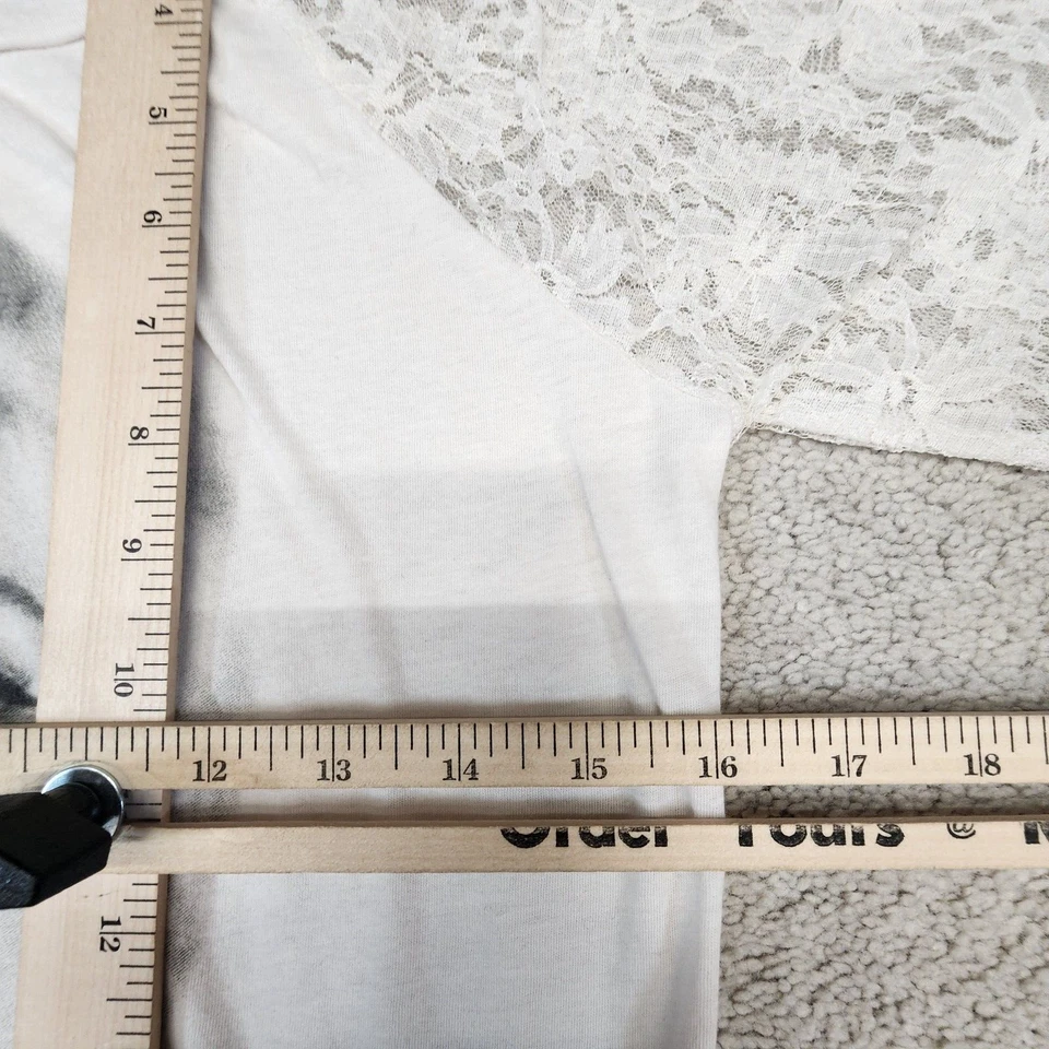 1985 Hollywood legends women's Marilyn Monroe shirt lace sleeves White Small - Image 3 of 4