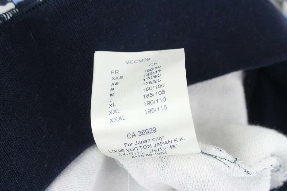 LOUIS VUITTON（LV） Felpa Louis Vuitton Uomo L Virgil Abloh Navy Varsity Foglie Stampata foglia