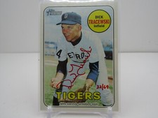 DICK TRACEWSKI 2018 TOPPS HERITAGE REAL ONE RED INK AUTOGRAPH AUTO #32/69!
