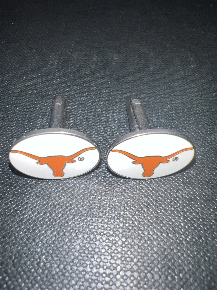 Gemelos esmaltados Peter David Inc Universidad de Texas Longhorns NCAA naranja UT Foto 3 de 4