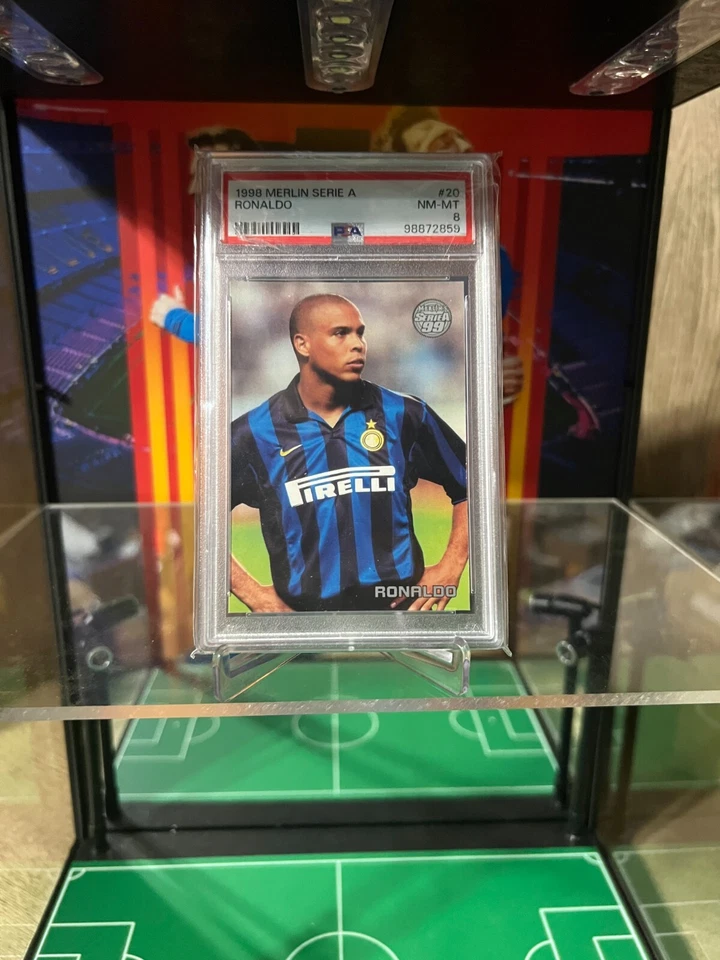 Tarjeta Merlin Seria A Ronaldo Nazario 1998 #20 casi nueva PSA 8 Foto 4 de 4