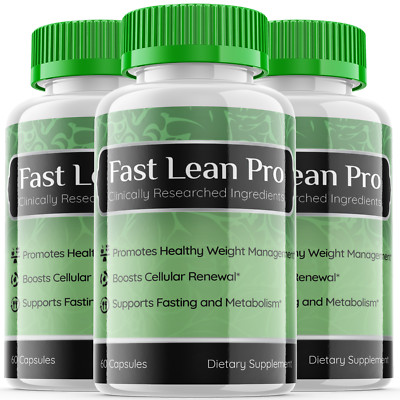 (3 Pack) Fast Lean Pro, Fast Lean Pro Weight Loss Supplement (180 Capsules) 