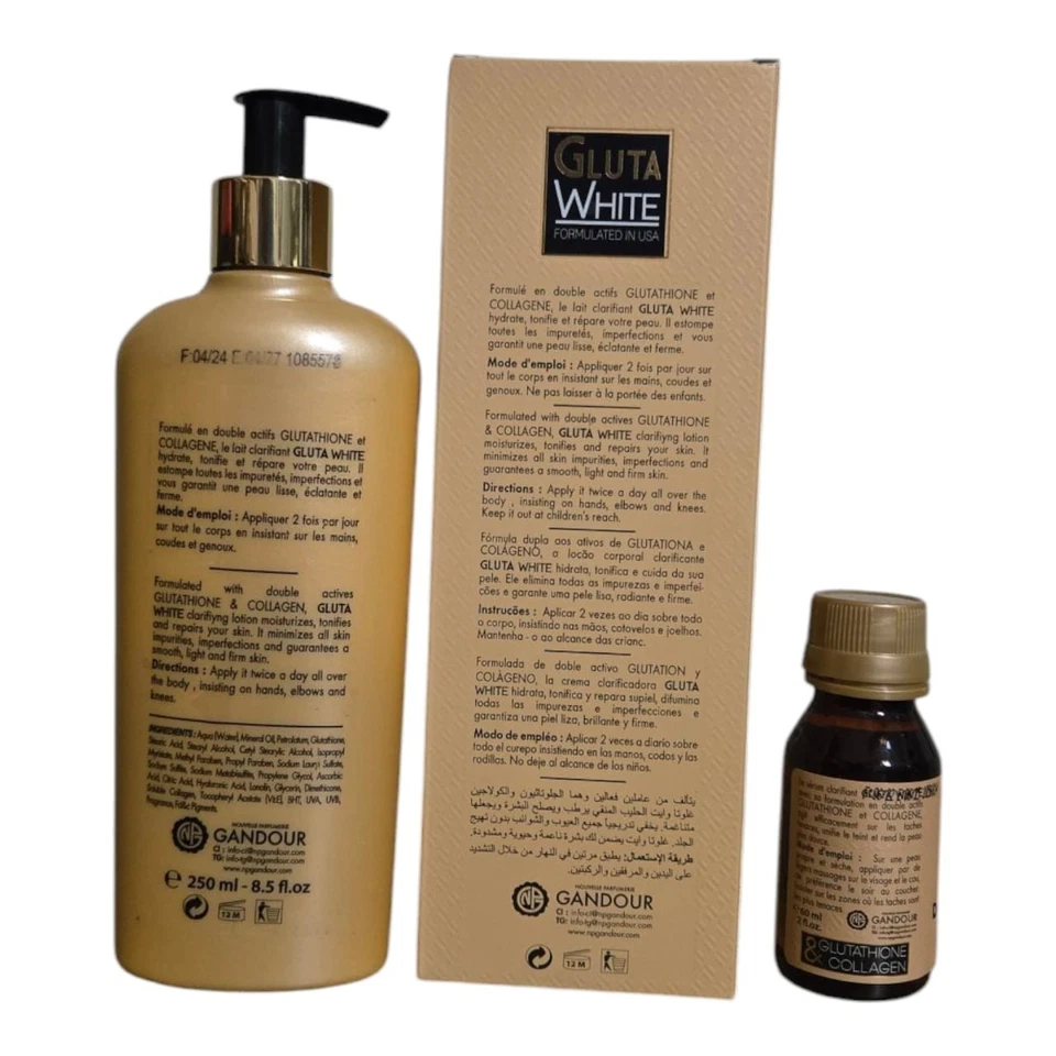 Gluta White Age Defying Lotion Wt Glutathione & Collagen 250ml + Soap+Serum 3in1 - Image 4 of 4