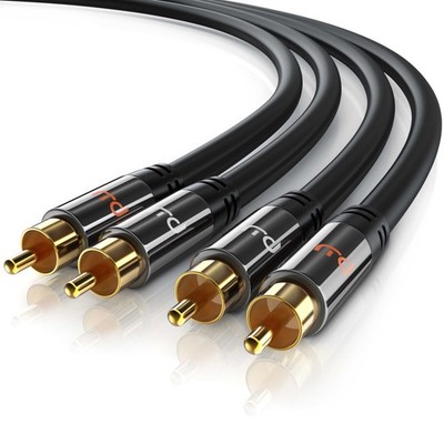 Primewire HQ Platinum 2xCinch zu 2xCinch Premium Audiokabel RCA Stecker 5,0m NEU