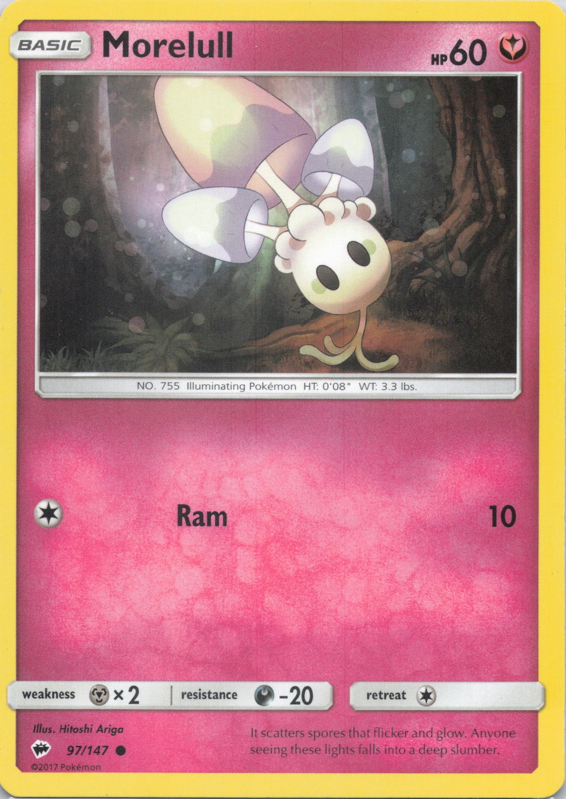 Morelull #97/147 SM - Burning Shadows Pokemon