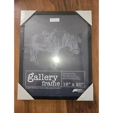 Ambiance Gallery Wood 1.5" Deep Picture Frames - 16x20" Black Wood Frame s23