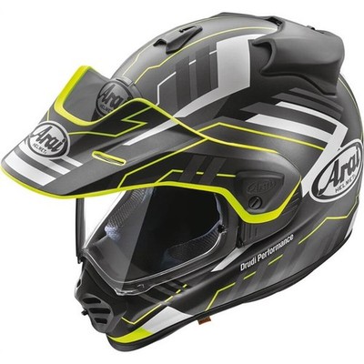 Arai XD-5 Trail Dual Sport Helmet | Matte Black/Grey/Flo Ylw | Sz L