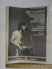 Vintage Ad Eric Clapton nassau coliseum arthur Lee LOVE 1974 full page NY L.I.