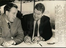 1950 Press Photo Football coaches Ray Richards & Joe Stydahar, Arcadia, CA