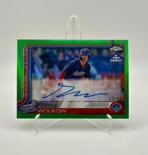 2025 Topps Pro Debut George Wolkow Chrome Green Refractor Auto /99 PDC-182
