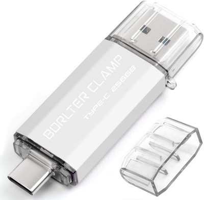 256GB USB 3.0 Type C Flash Drive Dual Port, Borlterclamp USB C Memory Stick OTG