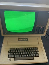 Vintage Apple Computer Monitor 3 With Apple 2 Plus Original Electronics 1982
