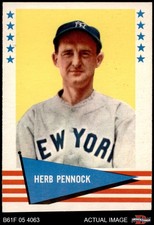 1961 Fleer #133 Herb Pennock Yankees HOF 7 - NM
