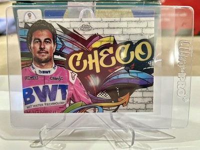 2020 F1 Topps Chrome #TT-10 Formula 1 Track Tags Checo Sergio Perez RC Refractor