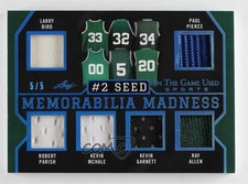 2022 Leaf ITG Used Sports Platinum Blue 5/5 Larry Bird Robert Parish HOF uk2