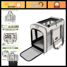 Airline Approved Cat Carrier - Soft Pet Travel Bag, Top Opening, 4-Sided Ventila