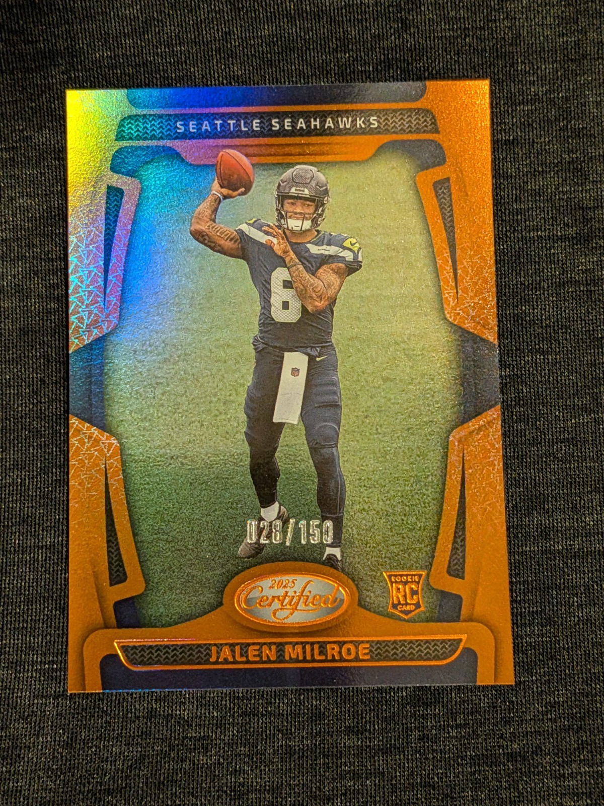2025 Panini Certified - Rookies Jalen Milroe #155 Mirror Orange /150 (RC)