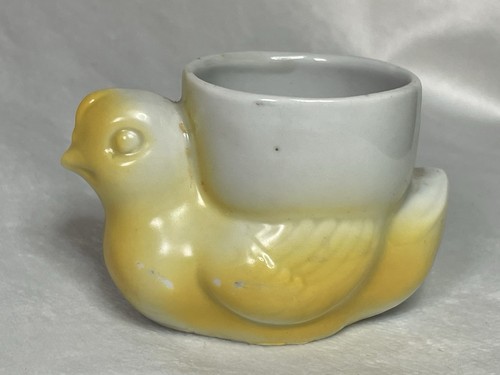 Vintage 1950’s Japan Yellow Chick Egg Cup Figural Ceramic - Picture 4 of 7