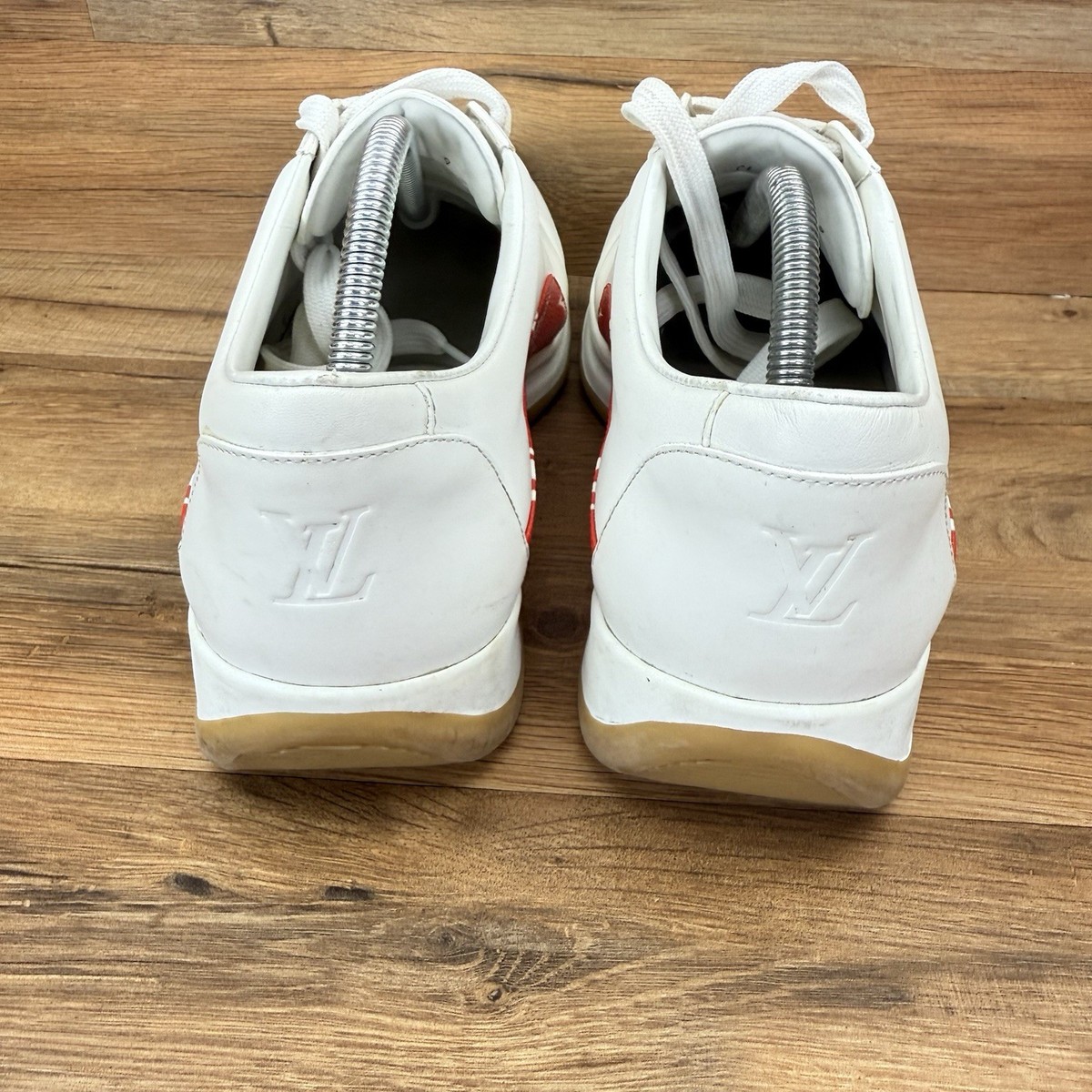 Louis Vuitton x Supreme monogram Size 9 Men Sneakers White Red