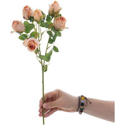 Kunstblumenstrauß Seide Rose Bouquet Kunststoff Stiele mit Draht Backkante Desi