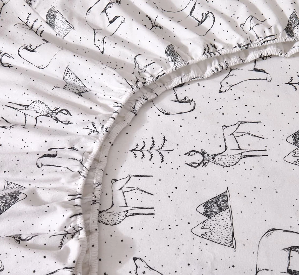 - 100% Cotton King Flannel Sheet Set Softly Brushed Cotton Flannel Sheets - S... - Image 4 of 4