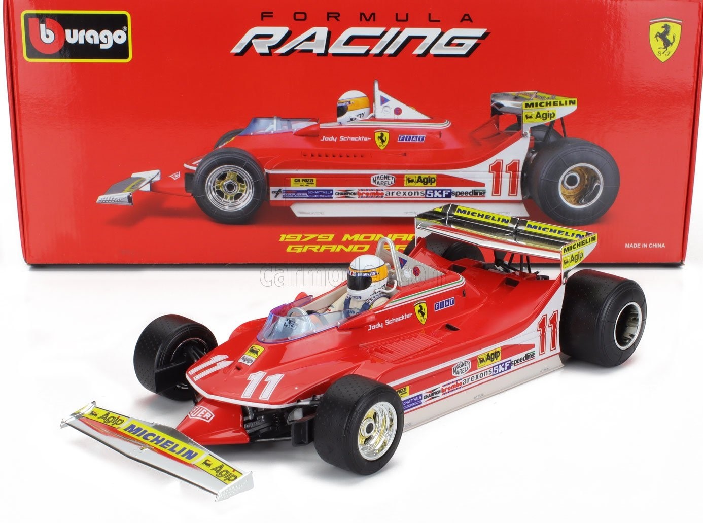 1:18 Bburago B18-16814-180012 Jody Scheckter Ferrari F1 312T4 1st Monaco 1979