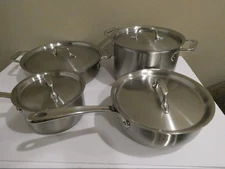 All-Clad D3 Curated Set of Four:  5.5 Qt, 4 Qt, 2.5Qt, 1.5 Qt with Lid