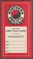 Northern Pacific Railway tcket envelope 1946 North Coast Limited