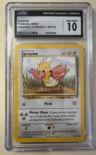 Spearow graded CGC 10 for sale on eBay