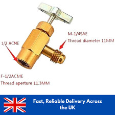 1/4" R134A Bottle Opener Adapter Air Conditioning Refrigerant Can Tap Valve