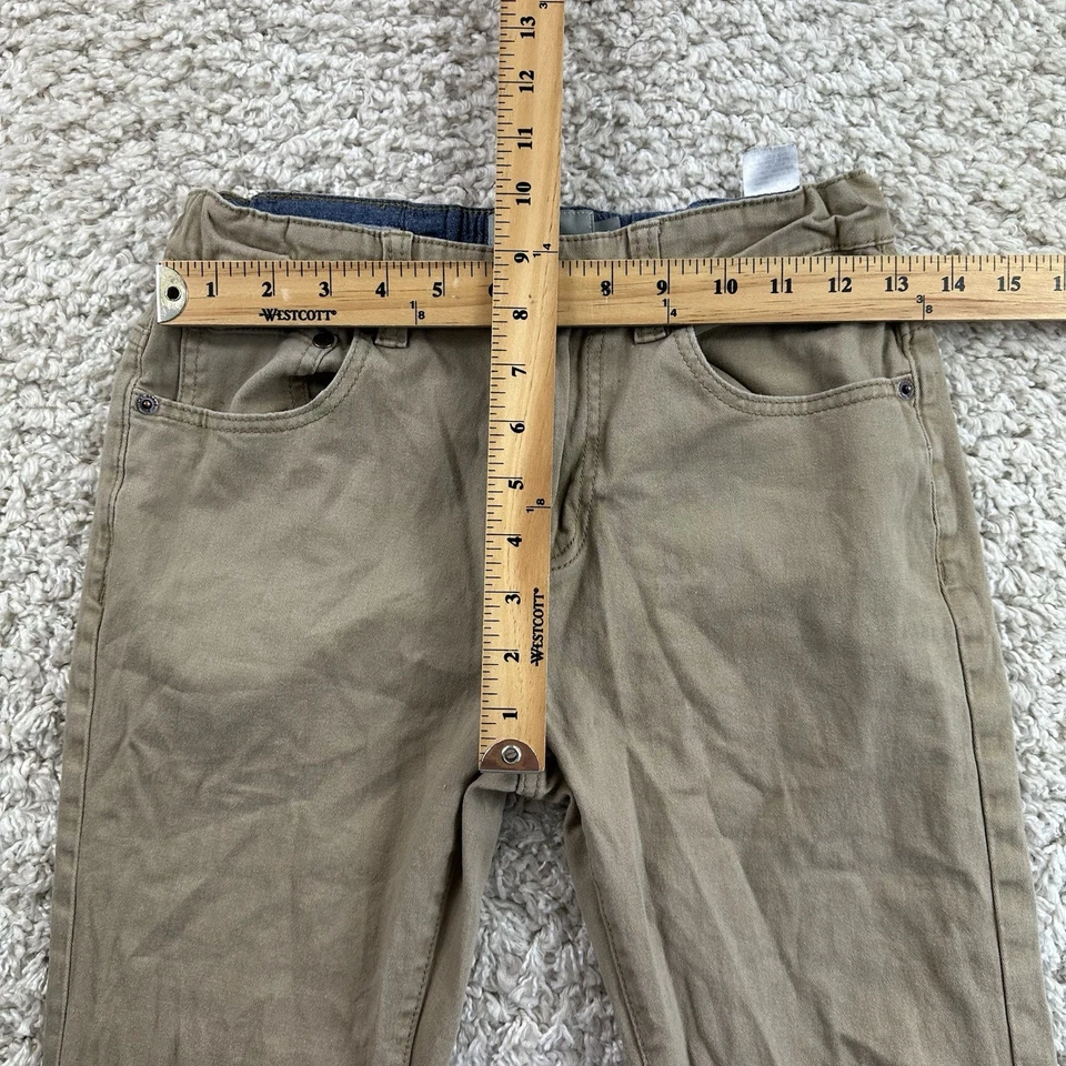 Pantalones Caqui Lucky Brand Jóvenes Niños Talla 14 Auténticos Ajustados Elastizados Marrón Tostado Foto 4 de 4
