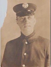 FDNY Badge 3447 New York Fire Department. Greenbaum's 7th Ave, 1904-1918 RPPC
