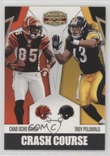 2010 Gridiron Gear Crash Course Chad Johnson Ocho Cinco Troy Polamalu #6 HOF hv0