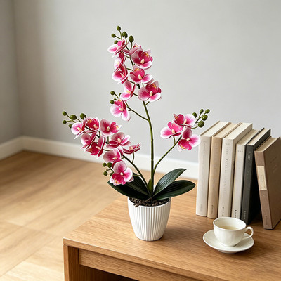 Phalaenopsis Orchidee Kunstpflanze im Topf 46 cm für Studio Fotografie Requisit