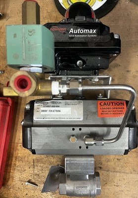 New 1  Flowserve Automax B085S07 Actuator On 1  SS316 Ball valve 0200 Positioner