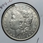 1894-O MORGAN SILVER DOLLAR, AU DETAILS