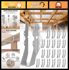 25 Pcs 2x6 Joist Hangers - Heavy Duty Metal Brackets, Galvanized Hurricane Ties