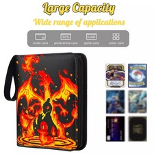 Pokemon Trading Cards Binder Zipper Holder 400 Game Cards Album Folder Book Case