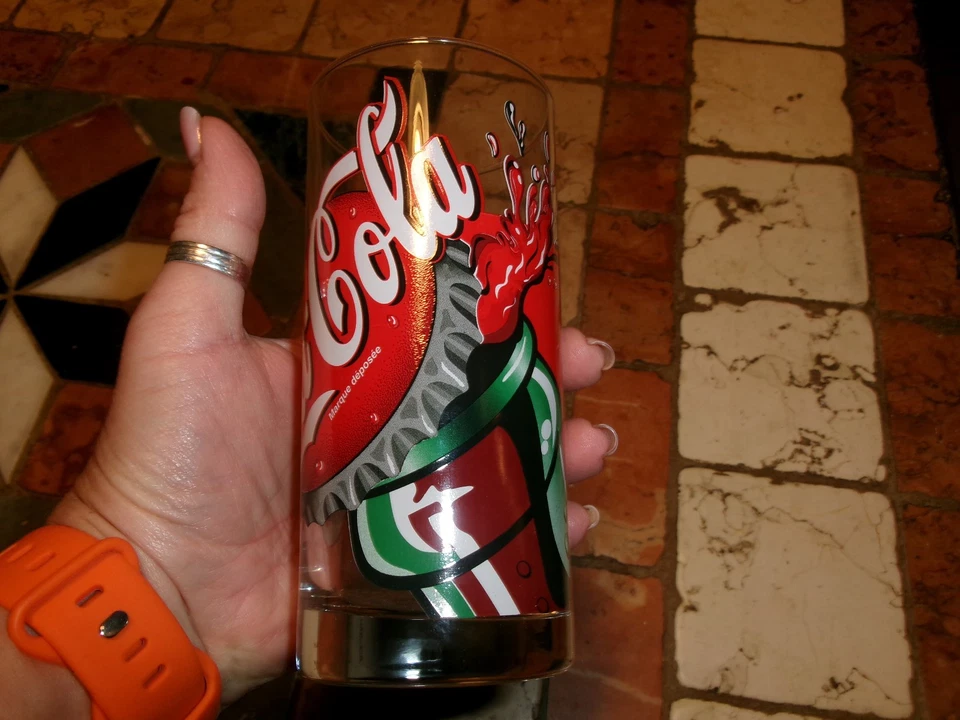 Grand Verre Coca-Cola – 1999 – Collector Vintage – Logo Bouteille capsule - Photo 1/4