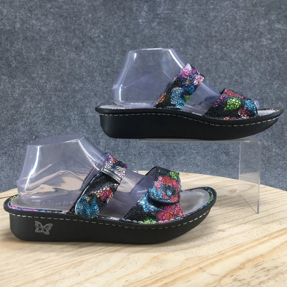 Sandalias Alegria by PG Lite Mujer 41 Karmen Deslizables Multicolor Cuero Informal Cuña Foto 2 de 4