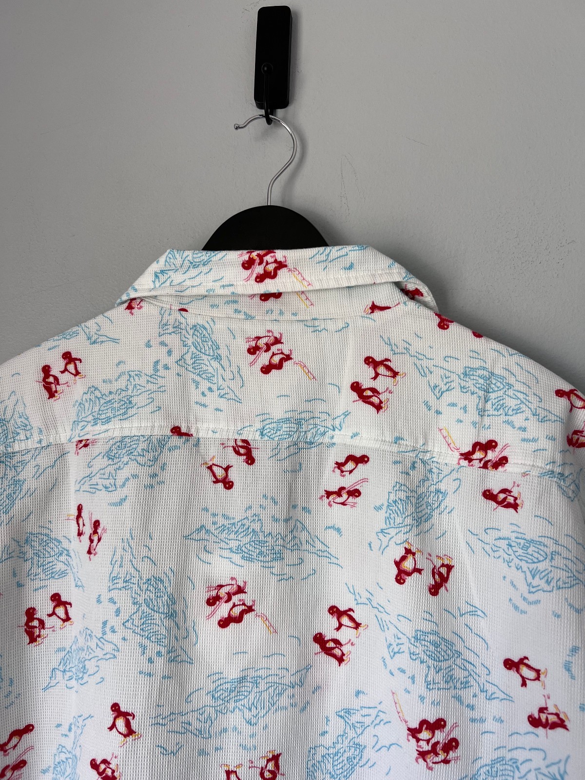 Bode Skiing Penguins Button Up Shirt - Size XL - White - NEW image 6