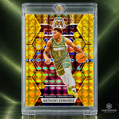 Anthony Edwards Mosaic GOLD PRIZM REFRACTOR SSP RARE MVP MINT INVESTMENT CARD