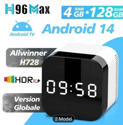 Allwinner H96 Max Android 14 4K HDR10+ TV Box 4GB 128GB Wi-Fi Ethernet Quad Core
