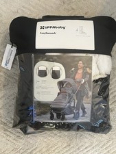 UPPAbaby CozyGanoosh Footmuff for Vista/Cruz/Minu/Ridge, Black/White Fleece