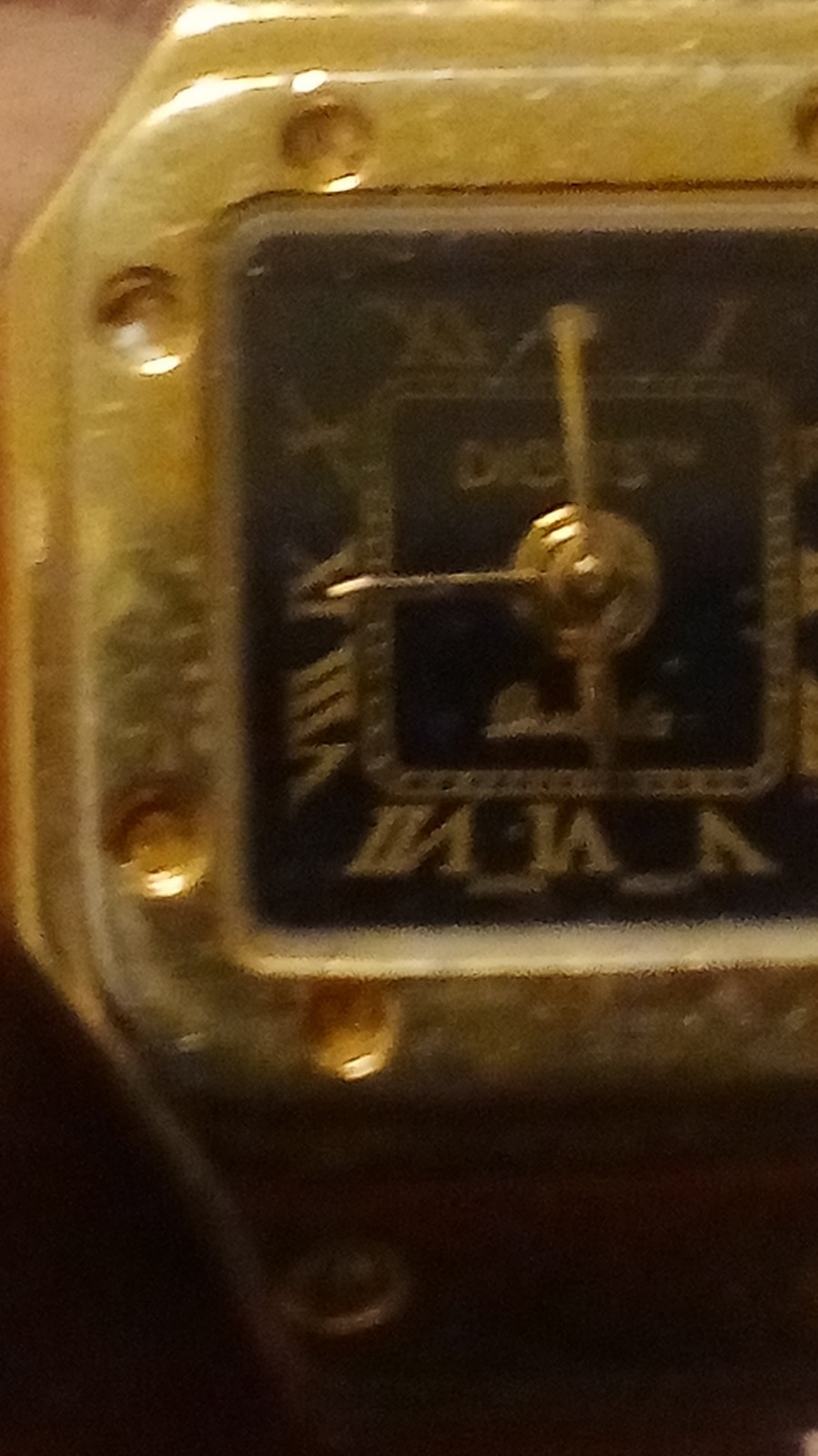 DIGITS Gold-Tone Adjustable Statement Square Ring… - image 1