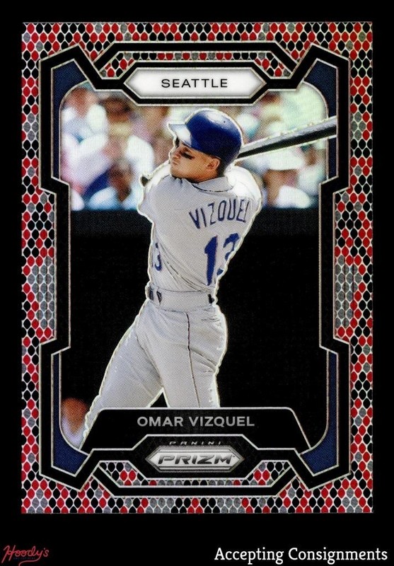 2024 Panini Prizm Prizms Snakeskin #39 Omar Vizquel SP MARINERS