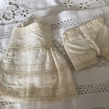 Ensemble de Sous-vêtements anciens de poupée Bleuette - 1940-50